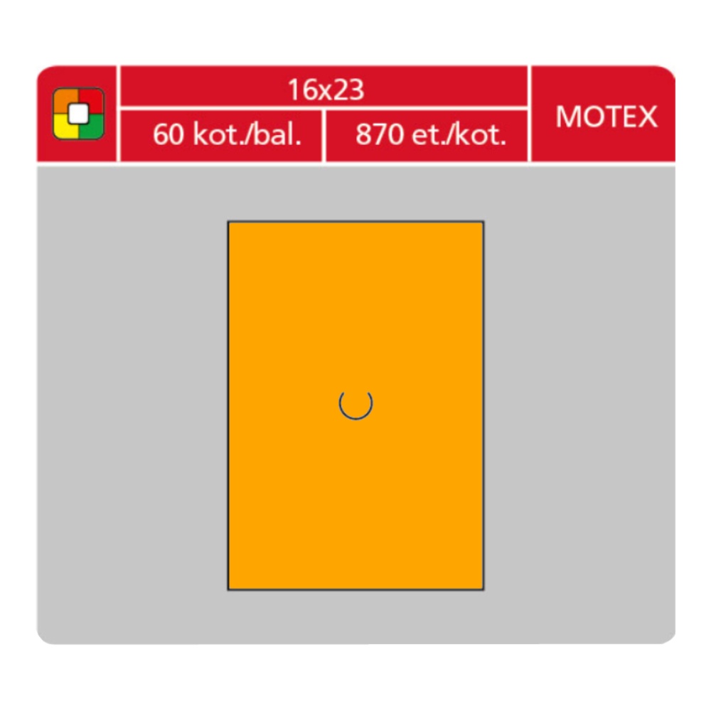 Samolepící etikety Motex 16x23 signální oranžové 870 etiket