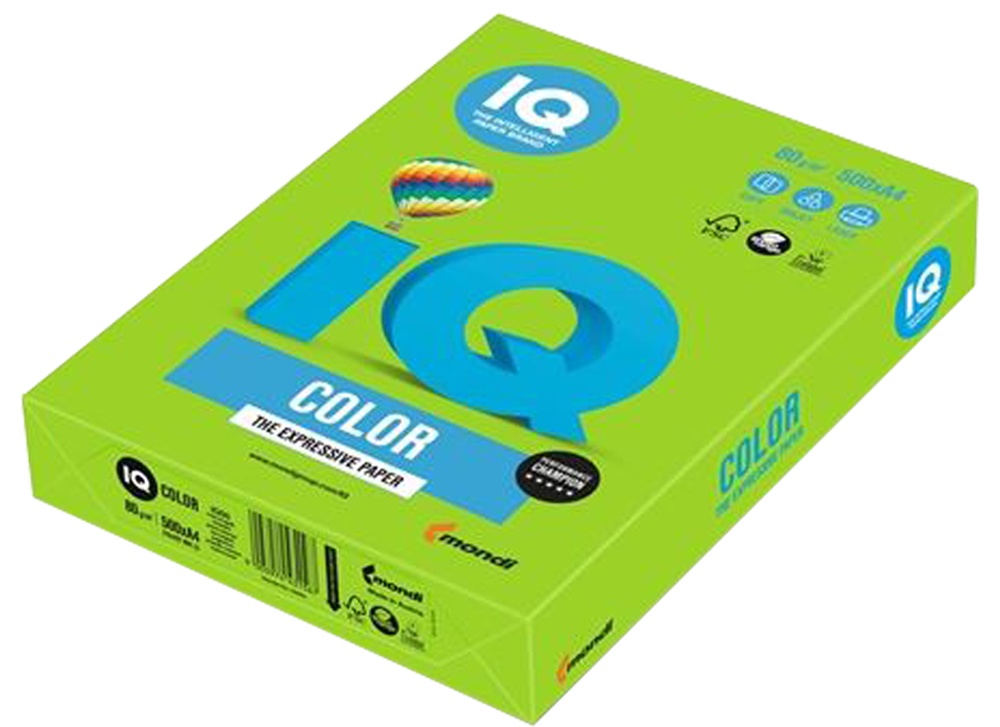 Karton A4 IQ zelený 160g 250 listů 42