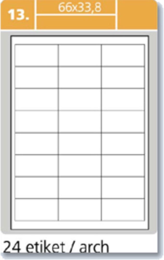 Samolepící etikety Laser 66x33.8 2400 etiket