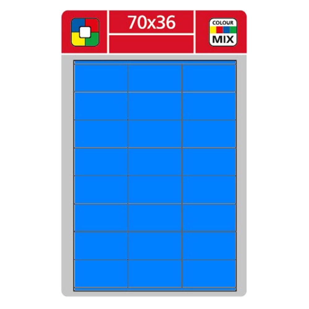 Samolepící etikety Laser 70x36 modré 2400 etiket