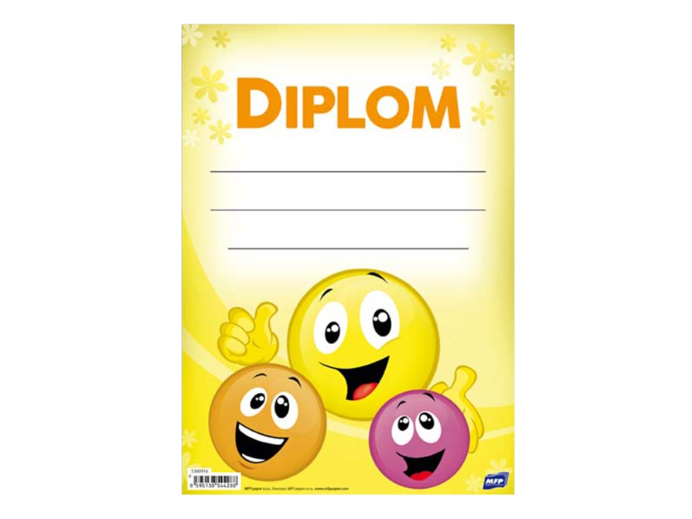Diplom A4 dětský Smajlík 5300913