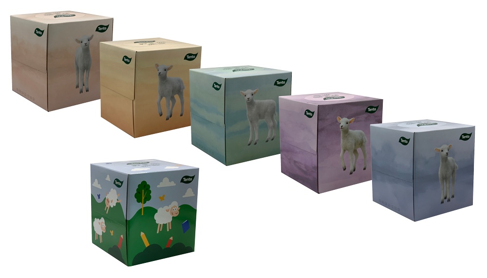 Kapesníčky TENTO Cube box 3-vr. 58ks