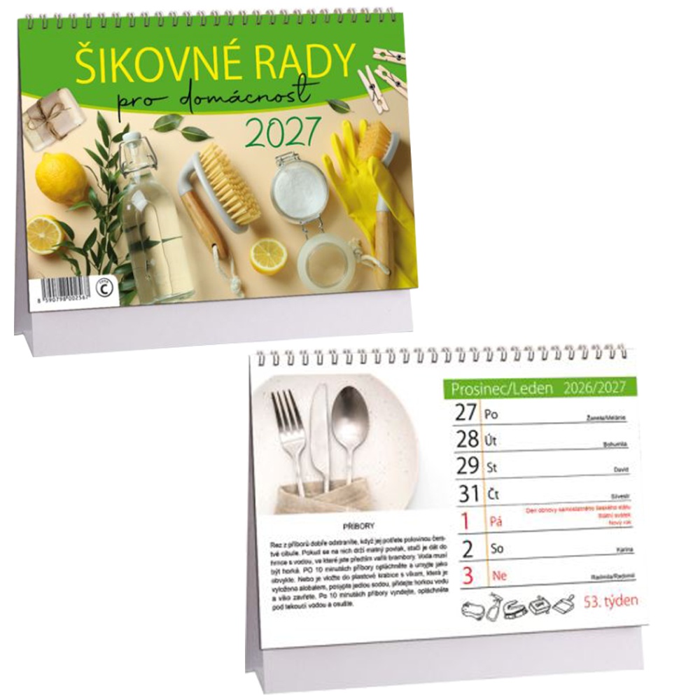Kalendář s.2027 Šikovné rady pro domácnost 230x160 K880