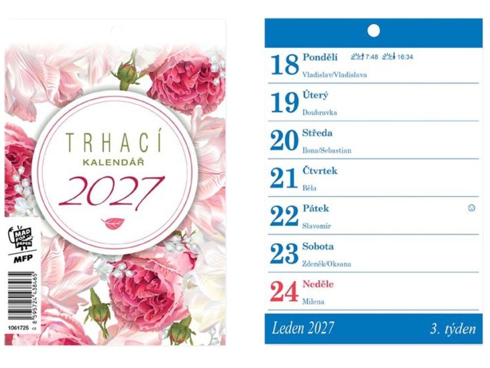 Kalendář A6 trhací 2027 95x142