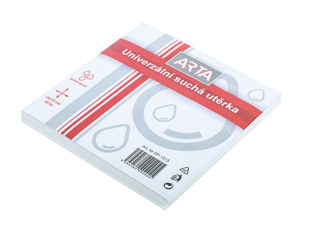 Čistící utěrky na magn. tabule 15x15 40ks