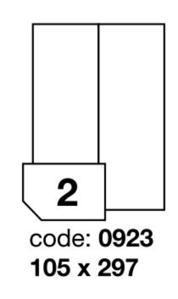 Samolepící etikety Laser 105x297 200 etiket