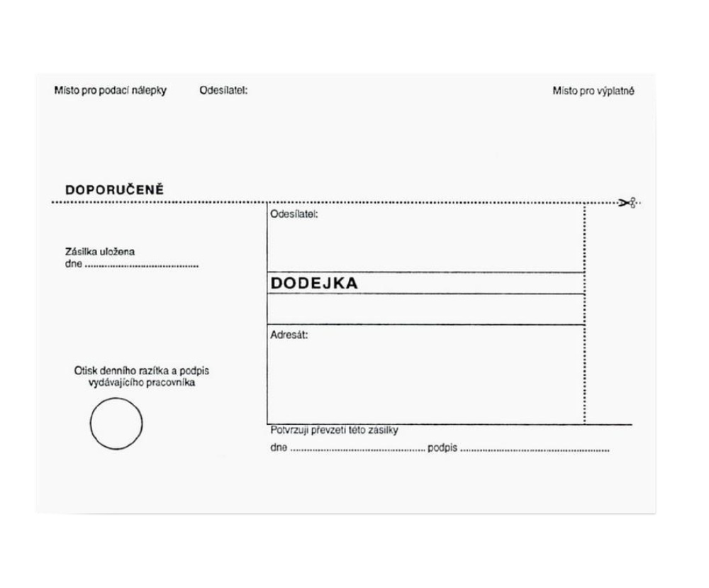 Obálka B6 dodejka bílá obyčejná 125x176