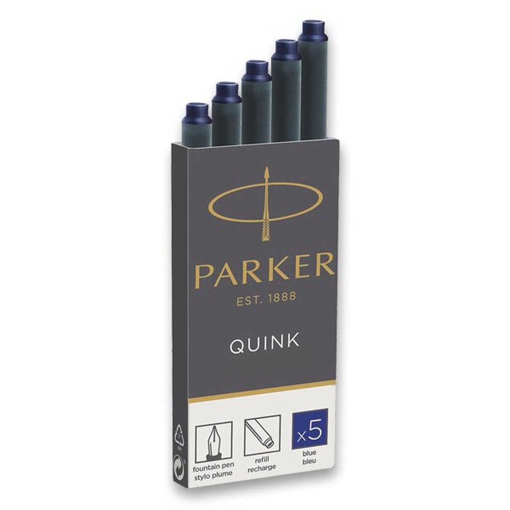 Bombičky pro Parker inkoust modré 5ks
