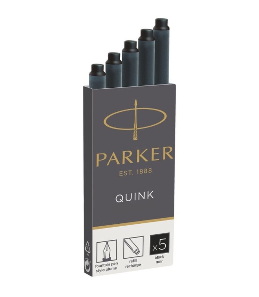 Bombičky pro Parker inkoust černé 5ks