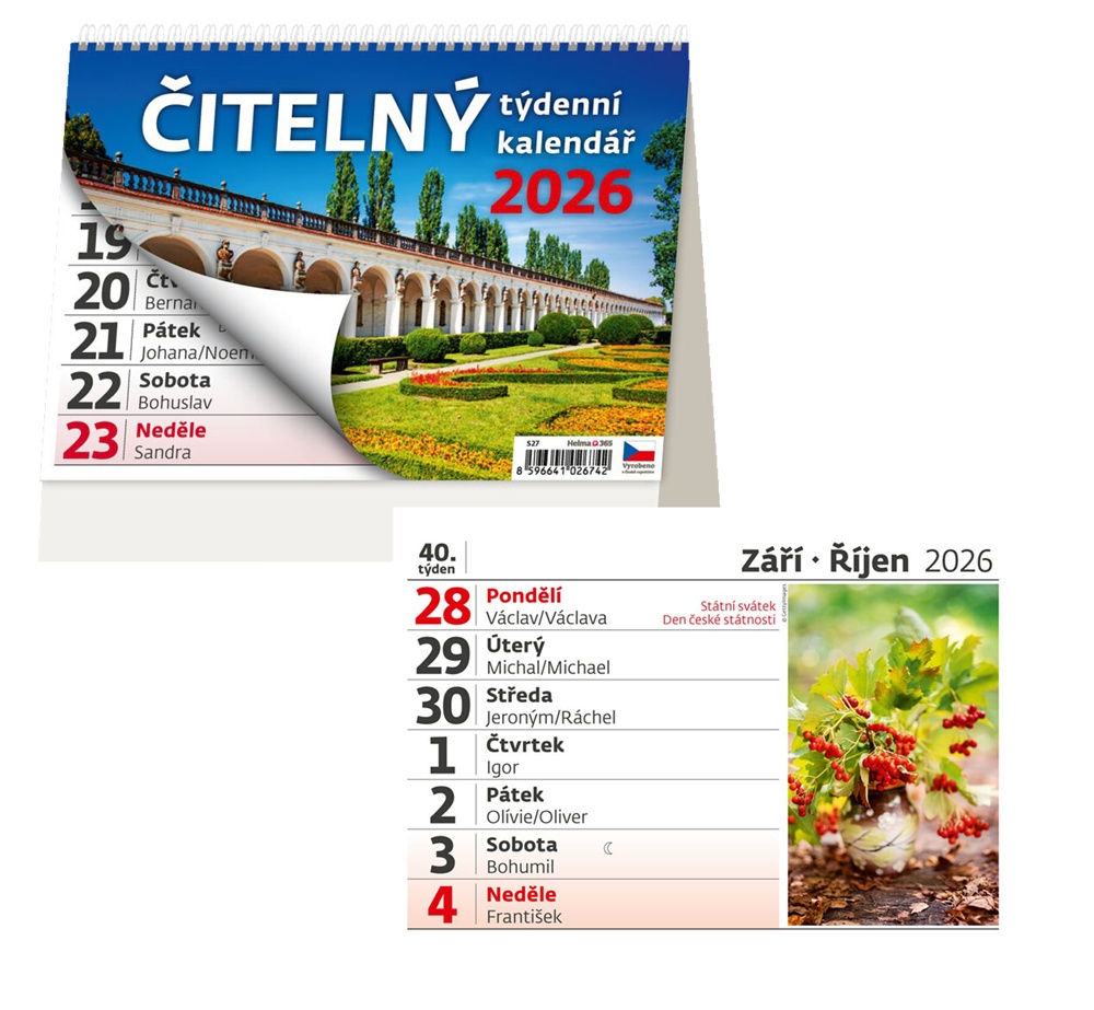 Kalendář s.2026 Čitelný S27 211x148