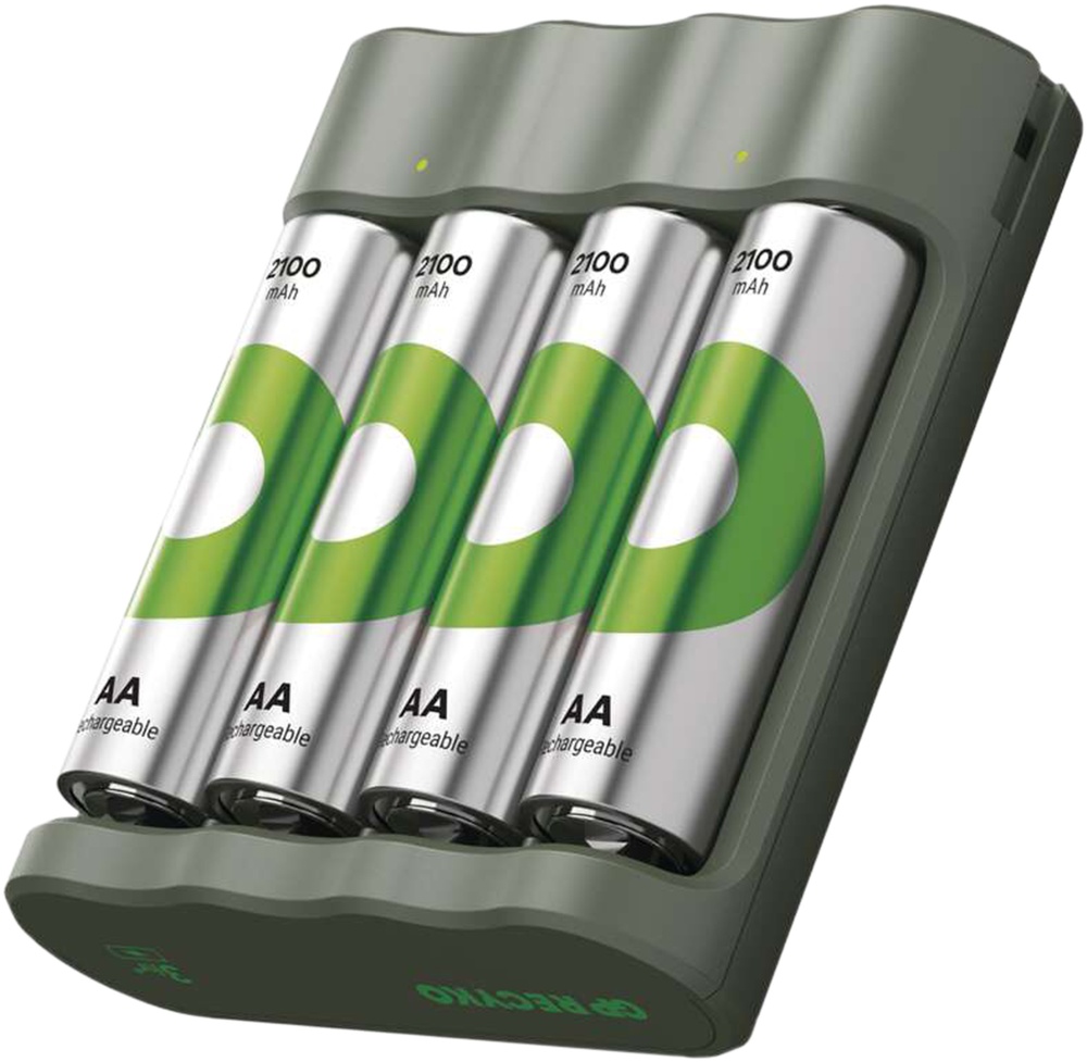 Nabíječka baterií USB 4x baterie 2100mAh