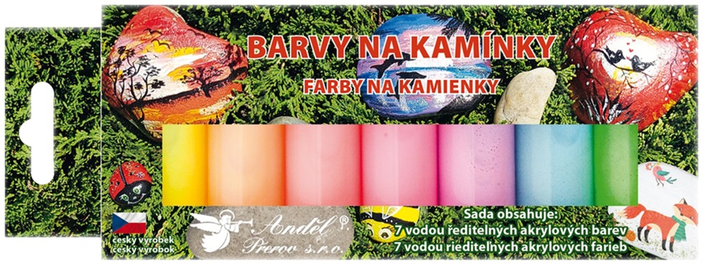 Barvy akrylátové na kamínky svítící7x15g