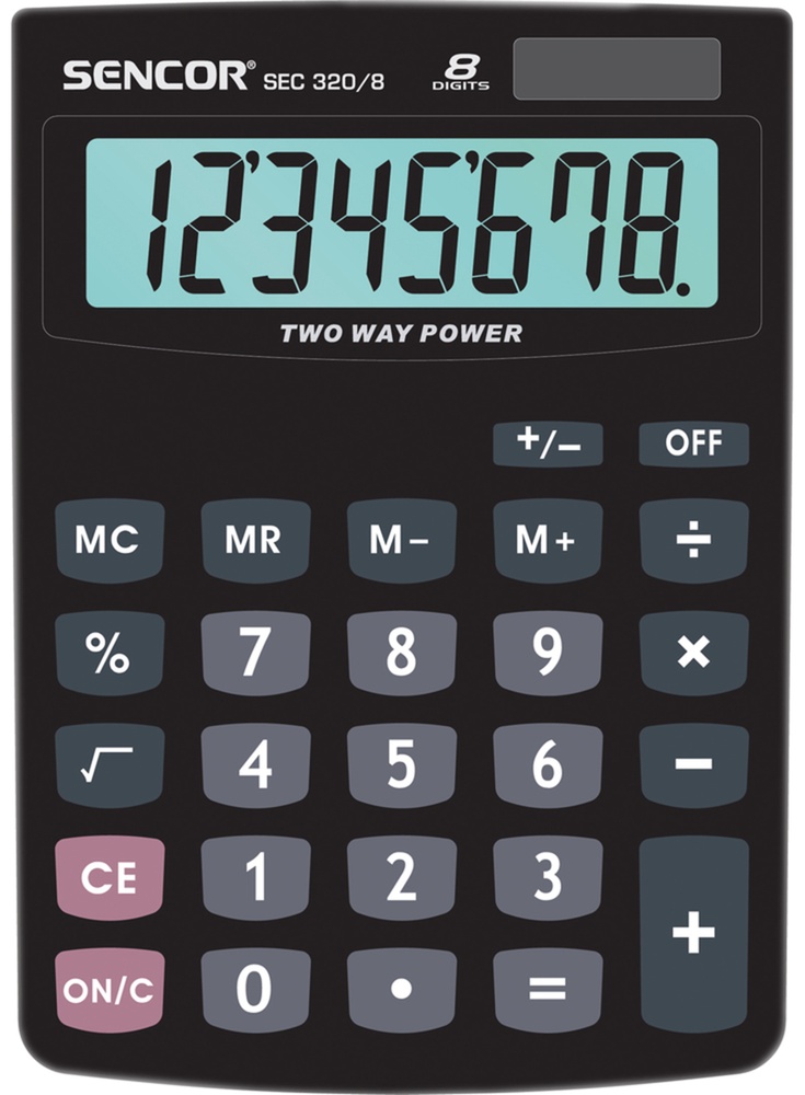Kalkulačka Sencor SEC 320/8 Dual 102x143