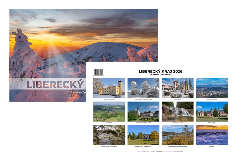 Kalendář n.2026 Liberecký kraj Panorama