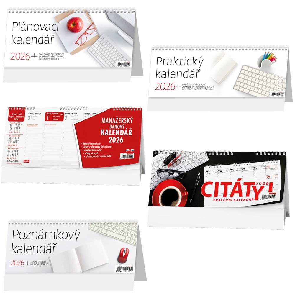 Kalendář 2026 VÝPRODEJ RŮZNÉ DRUHY