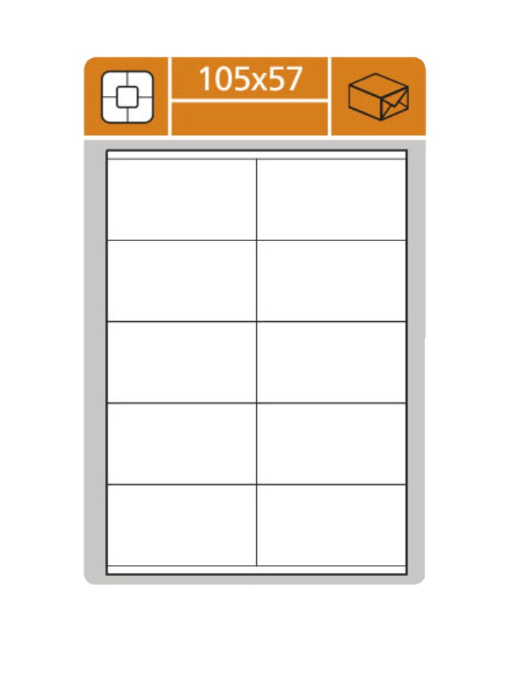 Samolepící etikety Laser 105x57 1000 etiket