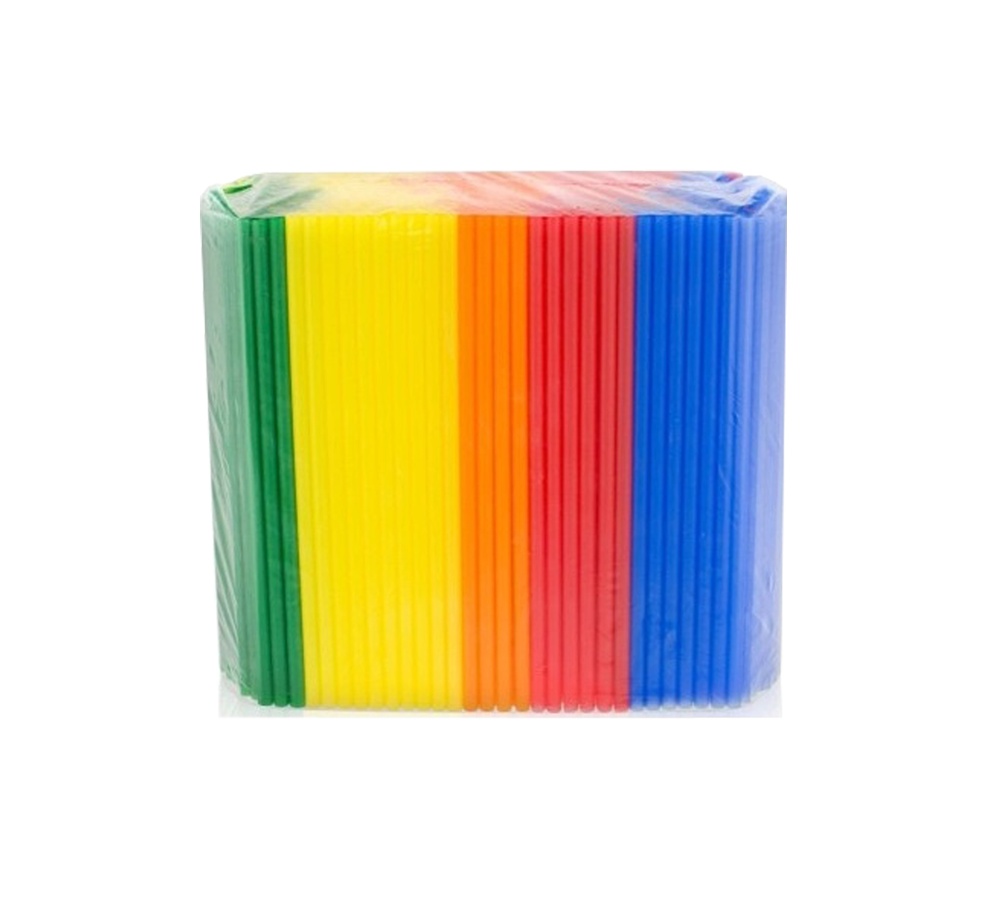 Brčka plastová JUMBO mix barev 240mm/8mm 500 ks