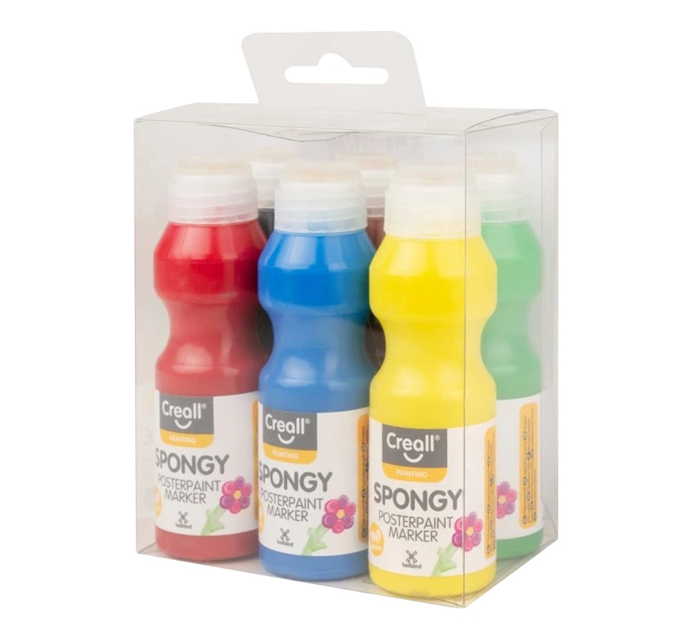 Tempery sada Creali Spongy s houbičkou 6×70 ml mix barev