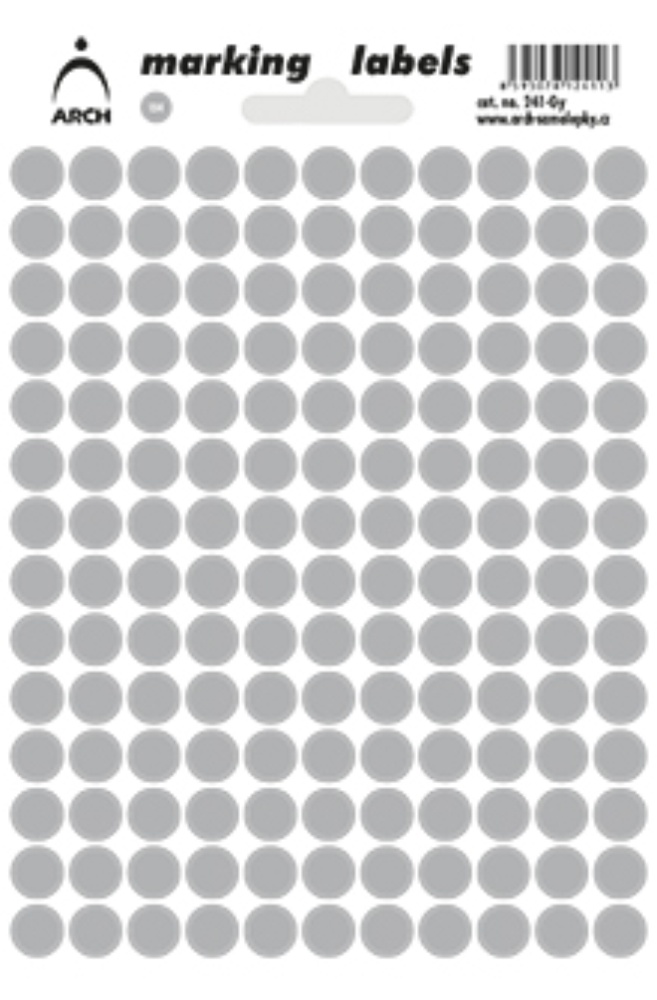 Samolepicí kolečka 8 mm - šedá