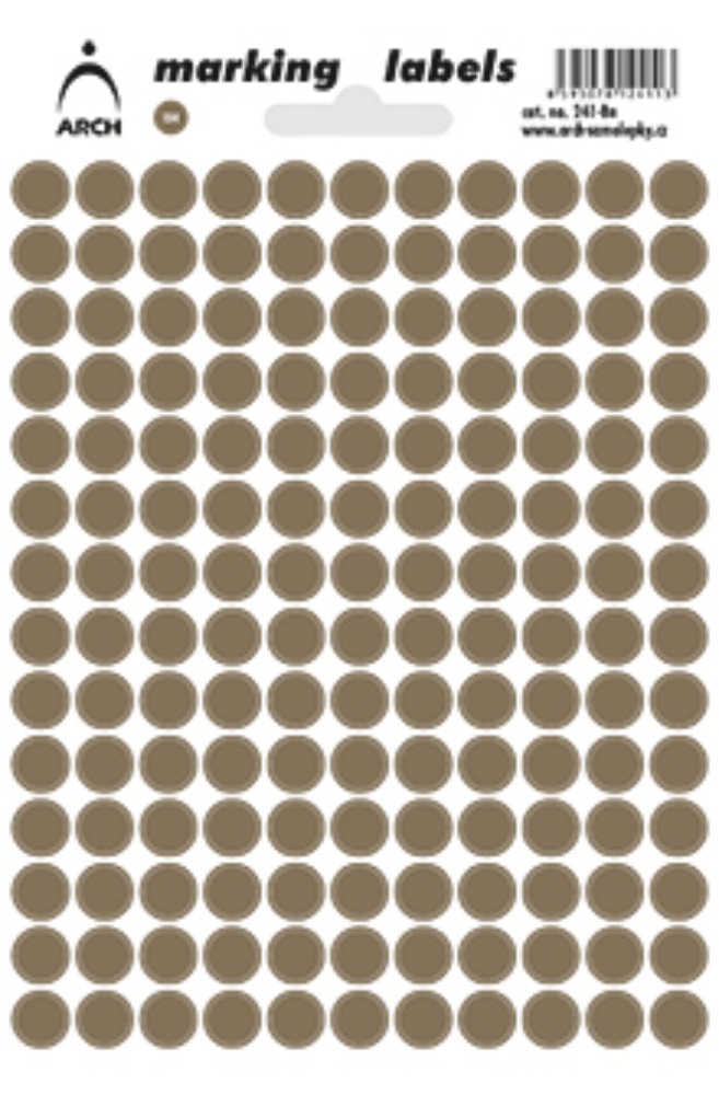 Samolepicí kolečka 8 mm - hnědá