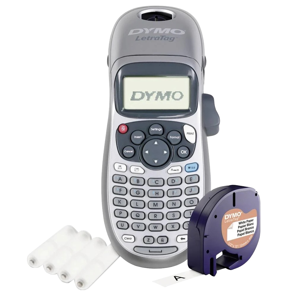 Dymo štítkovač Letratag LT-100H + páka + 4 baterie