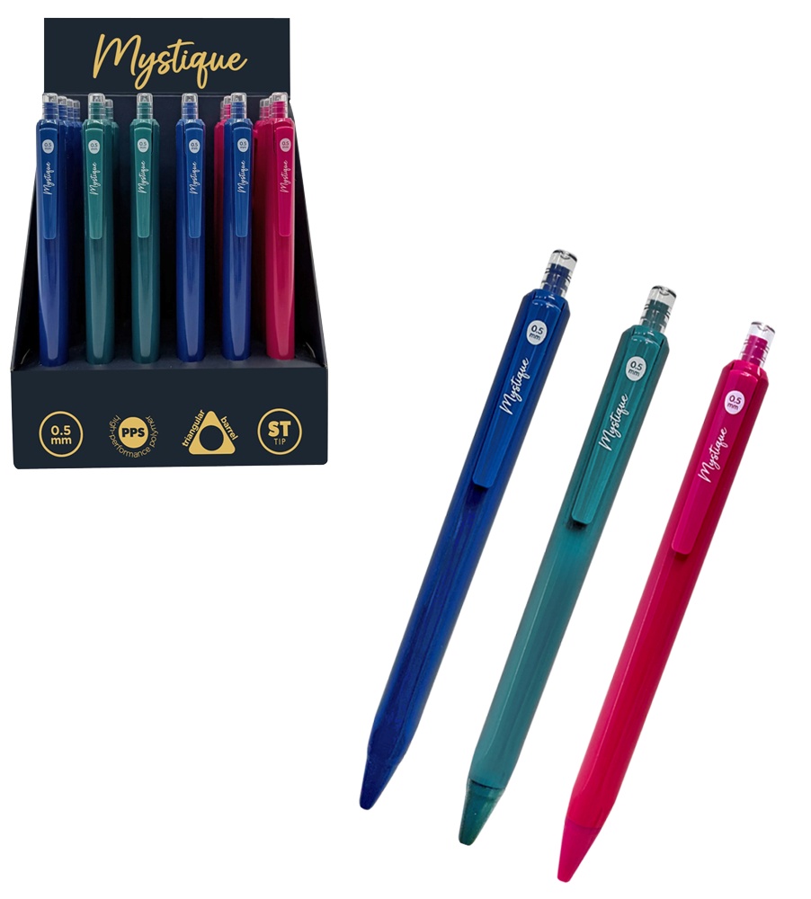 Roller gelový  Mystique  modrá náplň 0,5 mm mix barev
