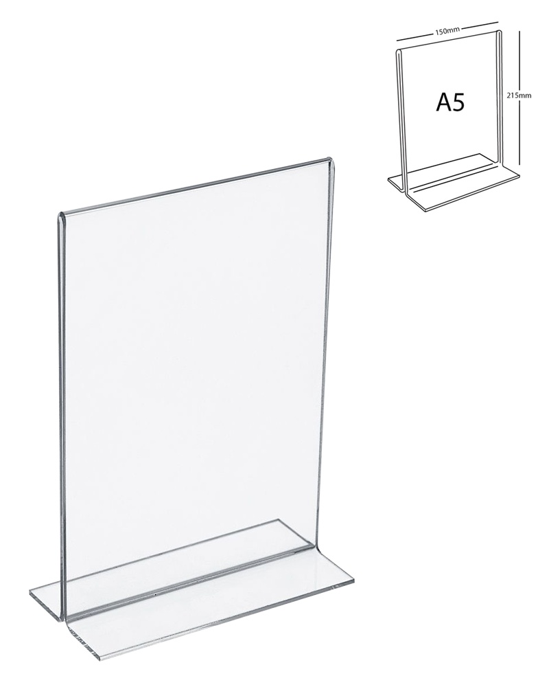 Plexi stojánek T A5 na výšku