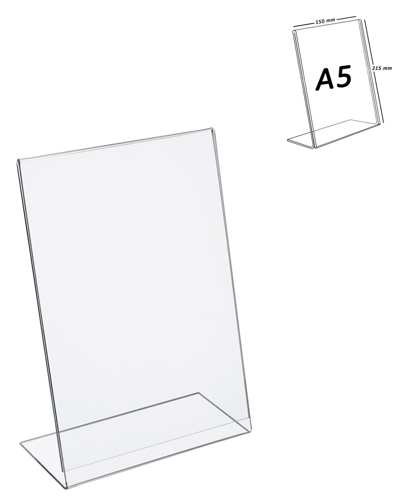 Plexi stojánek L A5 na výšku