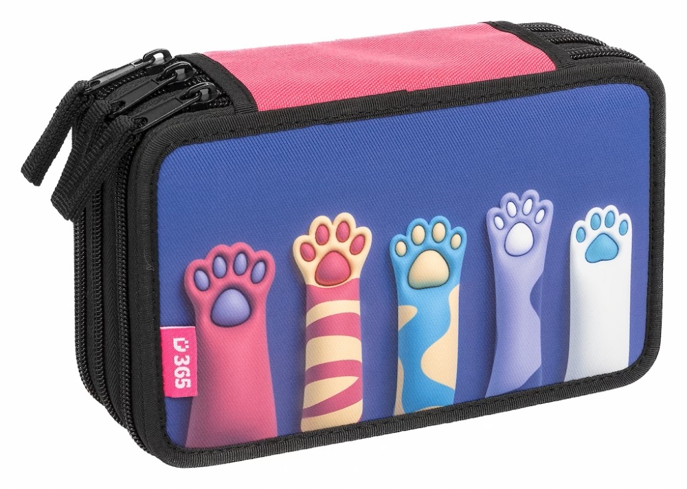 Penál 3-patr.prázdný Paws CPT0692