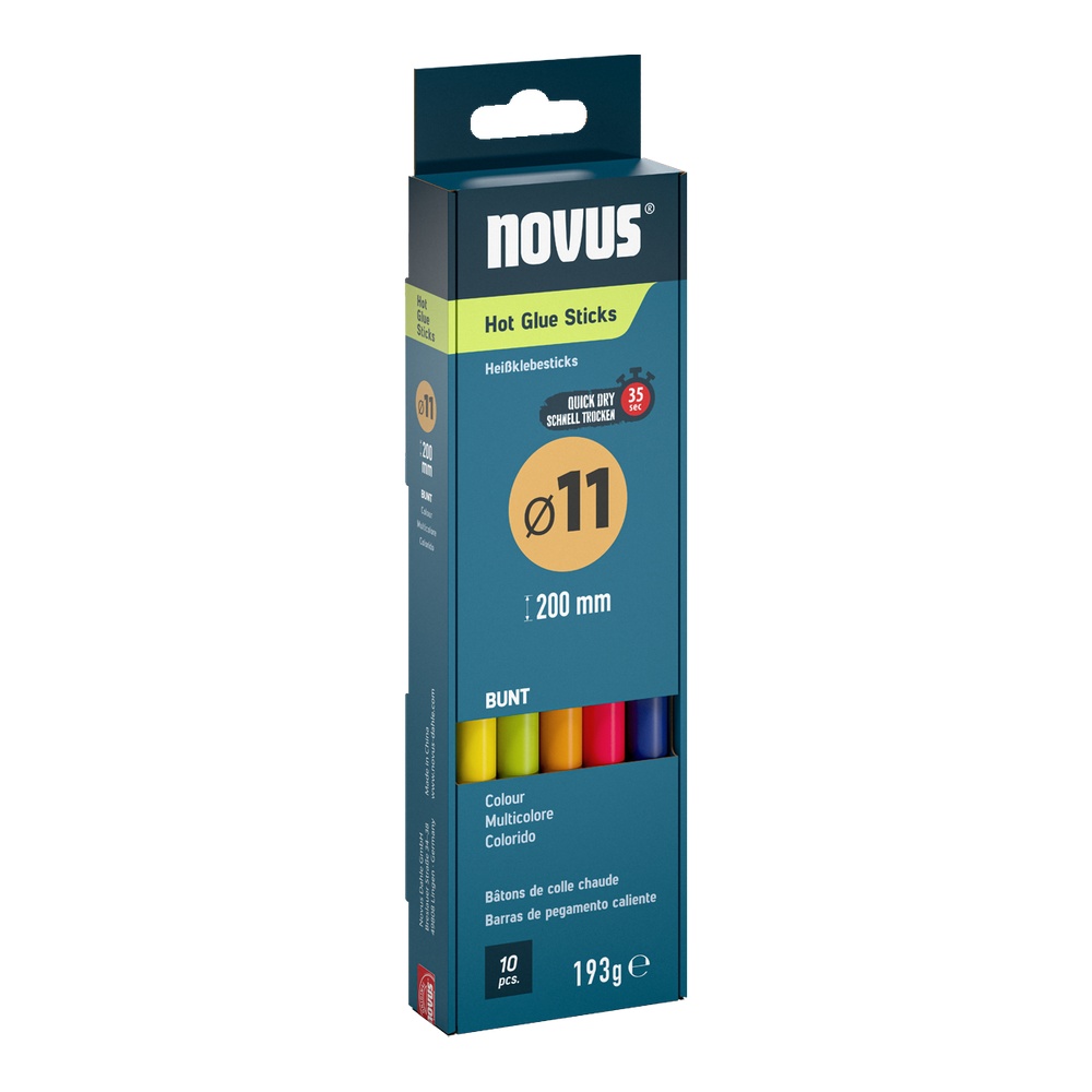Tavné tyčinky Novus 11 mm x 200mm 10 ks mix barev