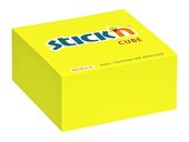 Bloček samolepící 76x76 Neonový žlutý 400 listů Stick