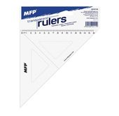 Trojúhelník 45/177 s kolmicí čirý