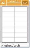 Samolepící etikety Laser 105x42.3 1400 etiket