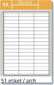 Samolepící etikety Laser 70x16.9 5100 etiket