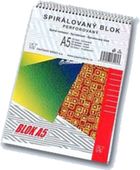 Blok A5 horní spirála čtvereček 50 listů