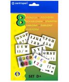 Šablona na foukací fixy D+ písmena,čísla