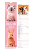Kalendář 2026 Vázankový Mazlíčci 120x480