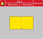 Samolepící etikety Cola-Ply 22x12 žluté 1250 etiket