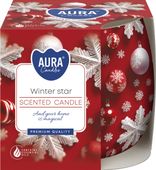 Vánoční svíčka aroma ve skle Zimní hvězd