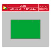 Samolepící etikety Contact 25x16 zelené hranaté 1125 etiket