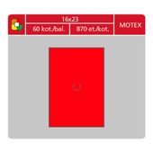 Samolepící etikety Motex 16x23 signální červené 870 etiket