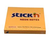 Bloček 76x76 samolepící Neonový oranžový 100l Stick