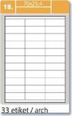 Samolepící etikety Laser 70x25.4 3300 etiket