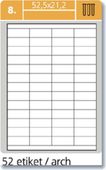 Samolepící etikety Laser 52.5x21.2 5200 etiket