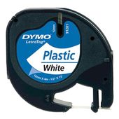 Dymo páska letratag 12mm/4m bílá plastová