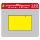 Samolepící etikety Contact 25x16 žluté hranaté 1125 etiket