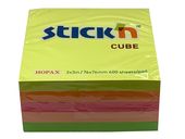 Bloček samolepící 76x76 5-barev neonový 400 listů Stick