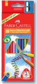 Pastelky Faber 10 trojhranné+ořezávatko