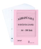 Náhradní vložka A4 do karis bloku 4-kr.čtvereček 100 listů