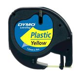 Dymo páska letratag 12mm/4m žlutá plastová